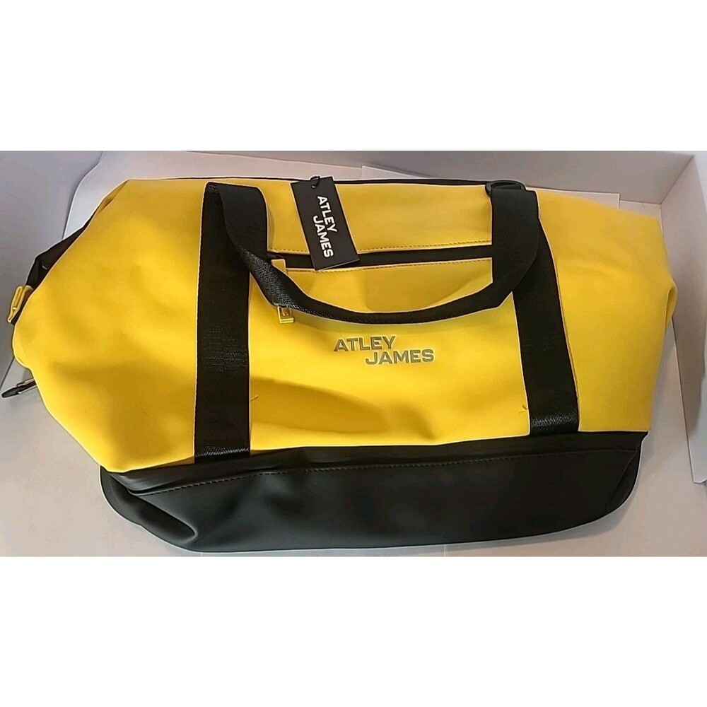 Atley James Yellow Bradshaw Heavy Travel Tote New with Tags